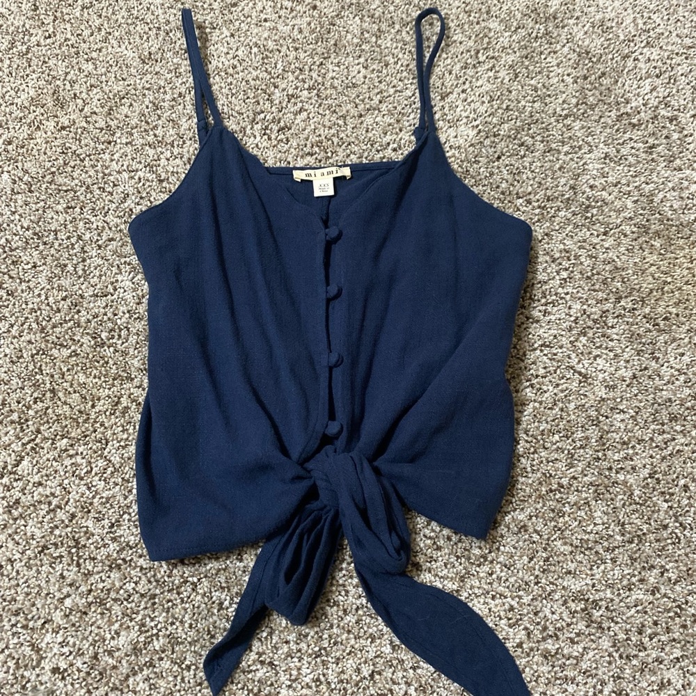 Blue Button Blouse/Tank